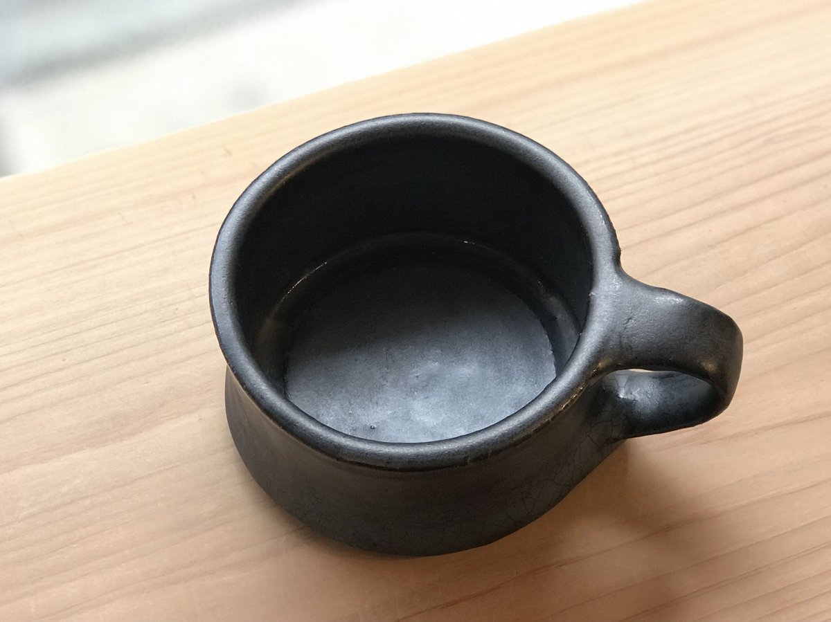 沖縄 やちむん 大嶺實清 大嶺工房 黒釉カップ 陶器 ソーサー別売
