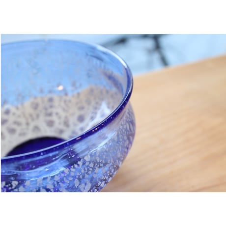 沖縄　琉球ガラス　稲嶺盛一郎さん　冷抹茶茶碗　宙吹きガラス工房虹≪耐熱ガラスではありません≫送料無料