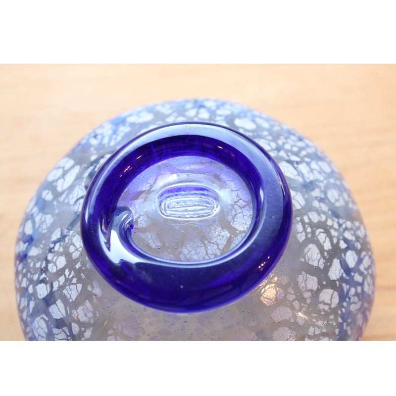 沖縄 琉球ガラス 稲嶺盛一郎さん 冷抹茶茶碗 宙吹きガラス工房虹≪耐熱