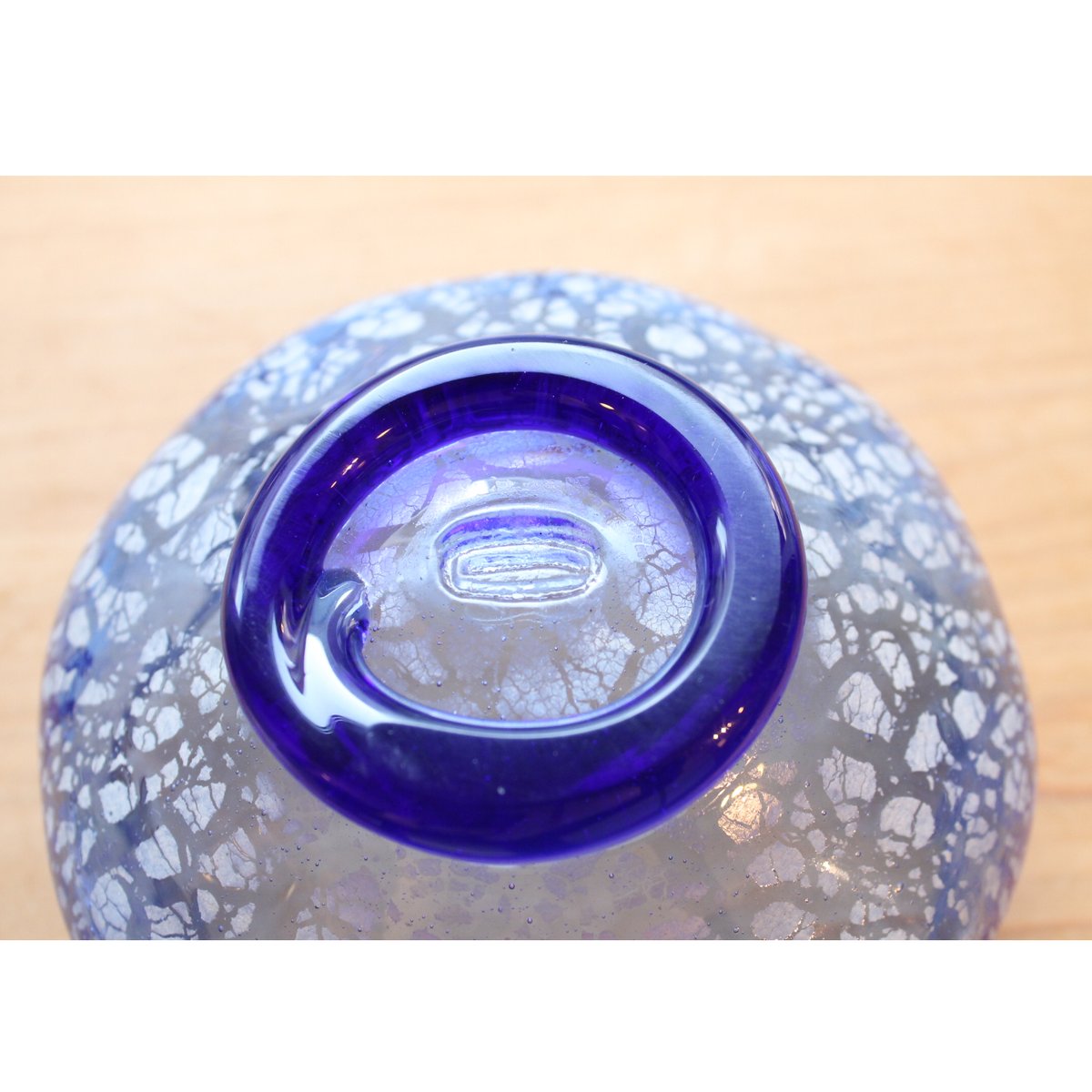 沖縄 琉球ガラス 稲嶺盛一郎さん 冷抹茶茶碗 宙吹きガラス工房虹≪耐熱