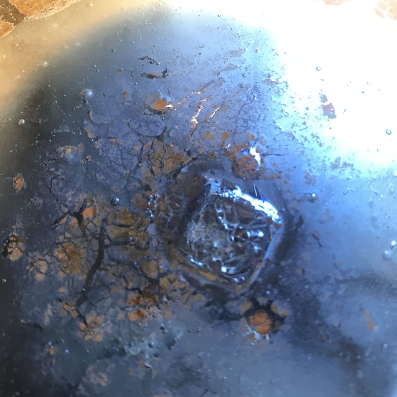 沖縄 琉球ガラス 稲嶺盛吉氏 土紋中色中皿 宙吹きガラス工房虹≪送料