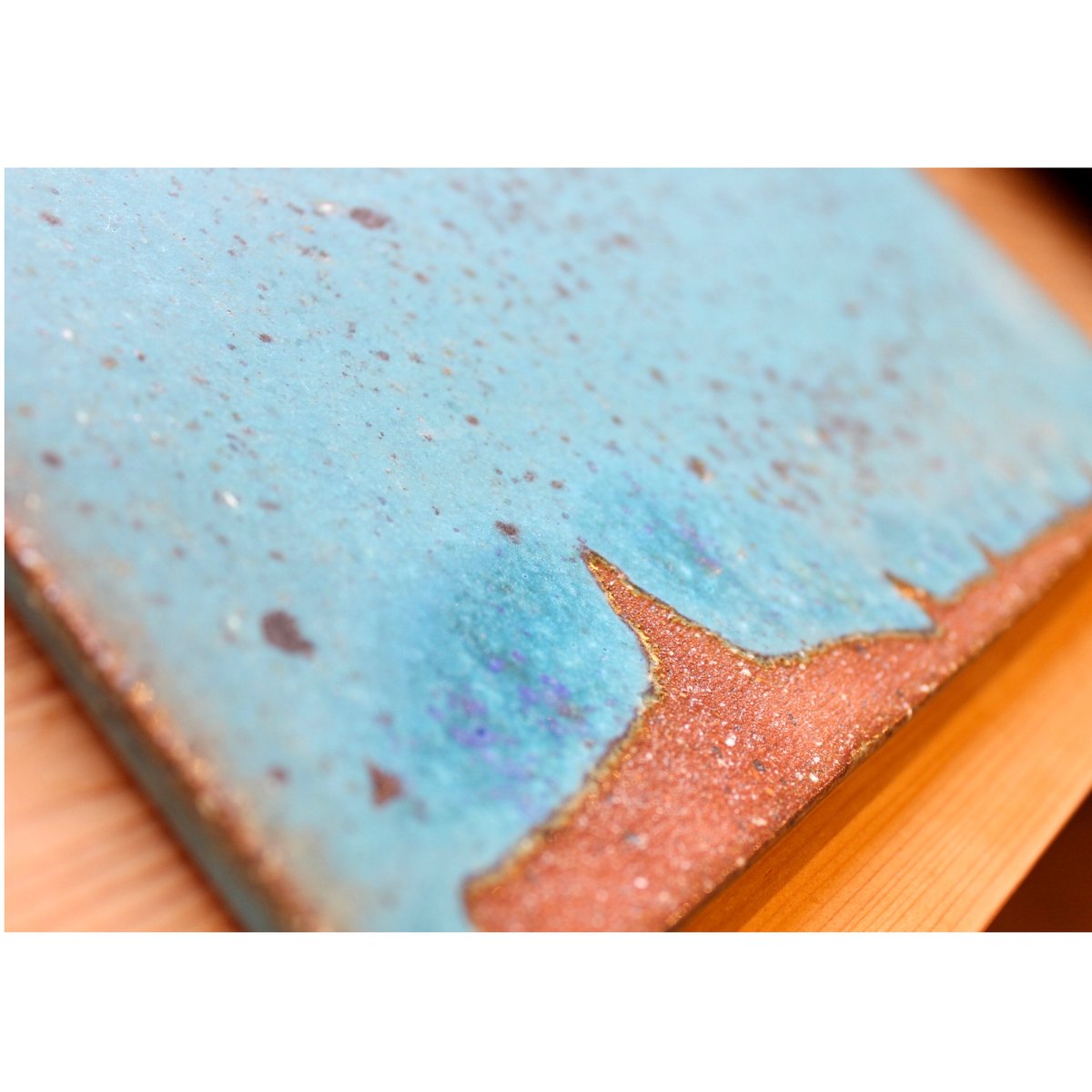 大嶺實清さんの角皿　やちむん 沖縄 大嶺實清さん 青釉 長方形 角皿 大嶺工房 やちむん