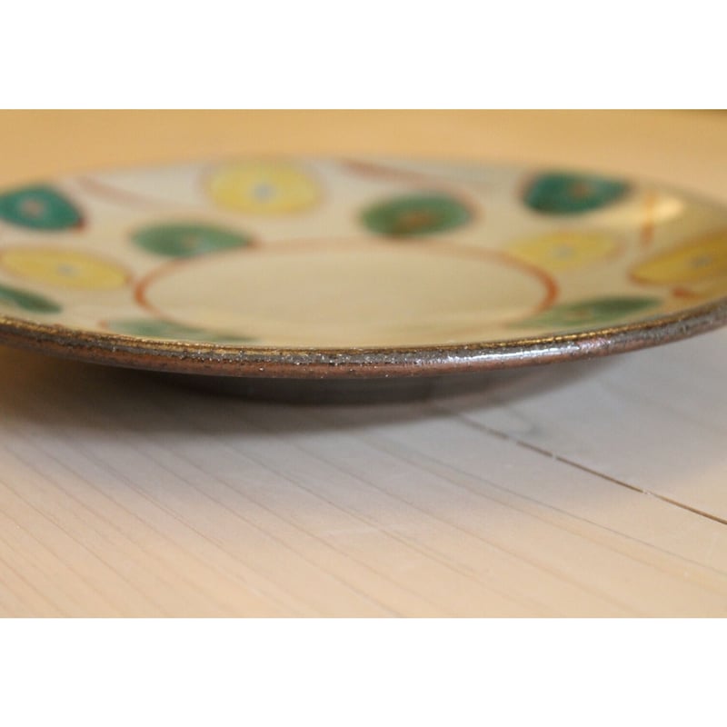 沖縄 やちむん 山田真萬 赤絵丸文皿 | BRILLANTE IL SUZUKI SALONE