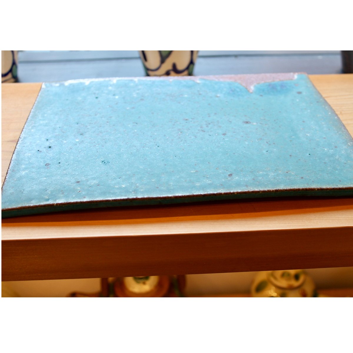 大嶺實清さんの角皿　やちむん 沖縄 大嶺實清さん 白釉 長方形 角皿 大嶺工房 やちむん≪送料