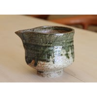 山田義力 陶房土火人（つちびと）琉球織部 花器 やちむん≪送料無料