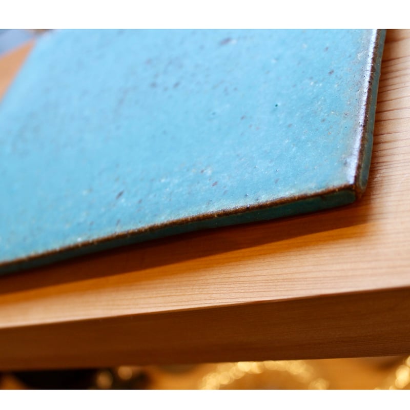 沖縄 大嶺實清さん 青釉 長方形 角皿 大嶺工房 やちむん | BRILLANTE