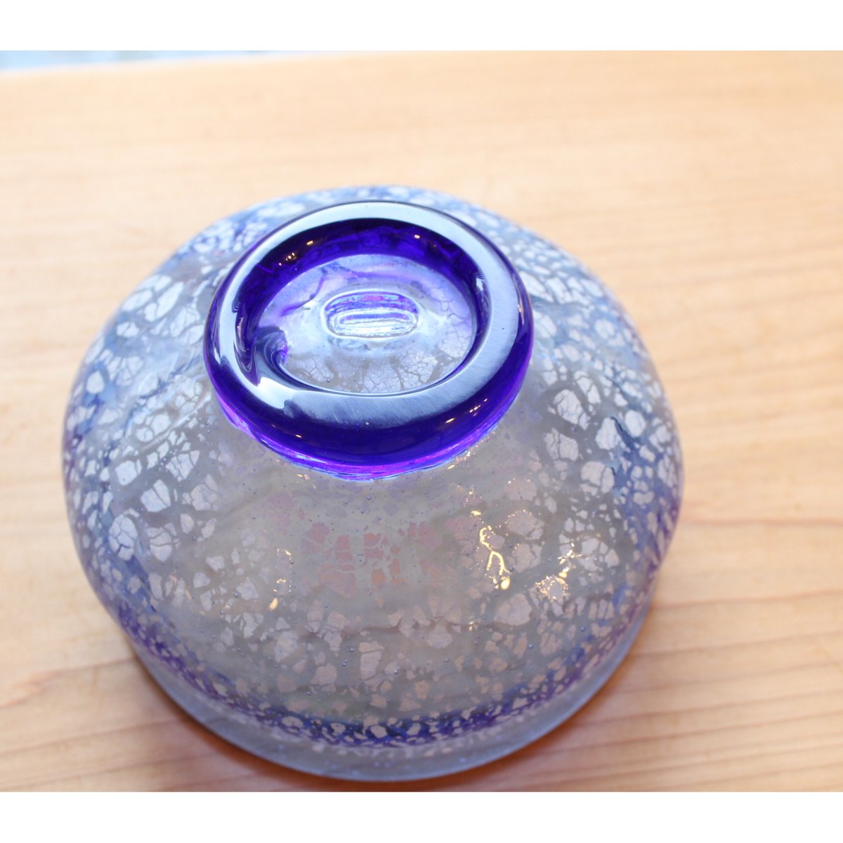 0074《希少》稲嶺盛吉さんの琉球ガラス 泡抹茶碗・冷茶用