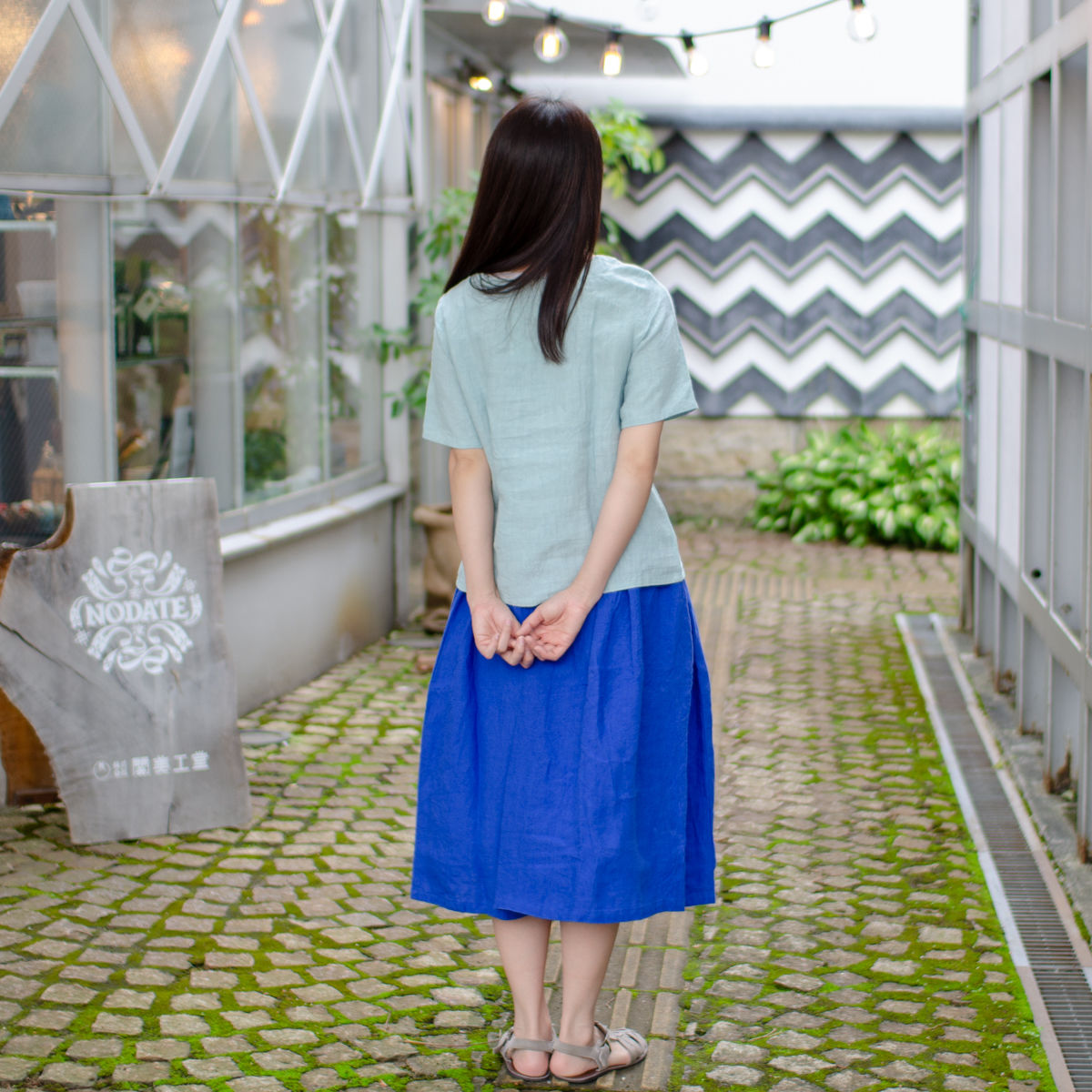 YAMMA リネンギャザースカート 丈プラス10センチ | Bico