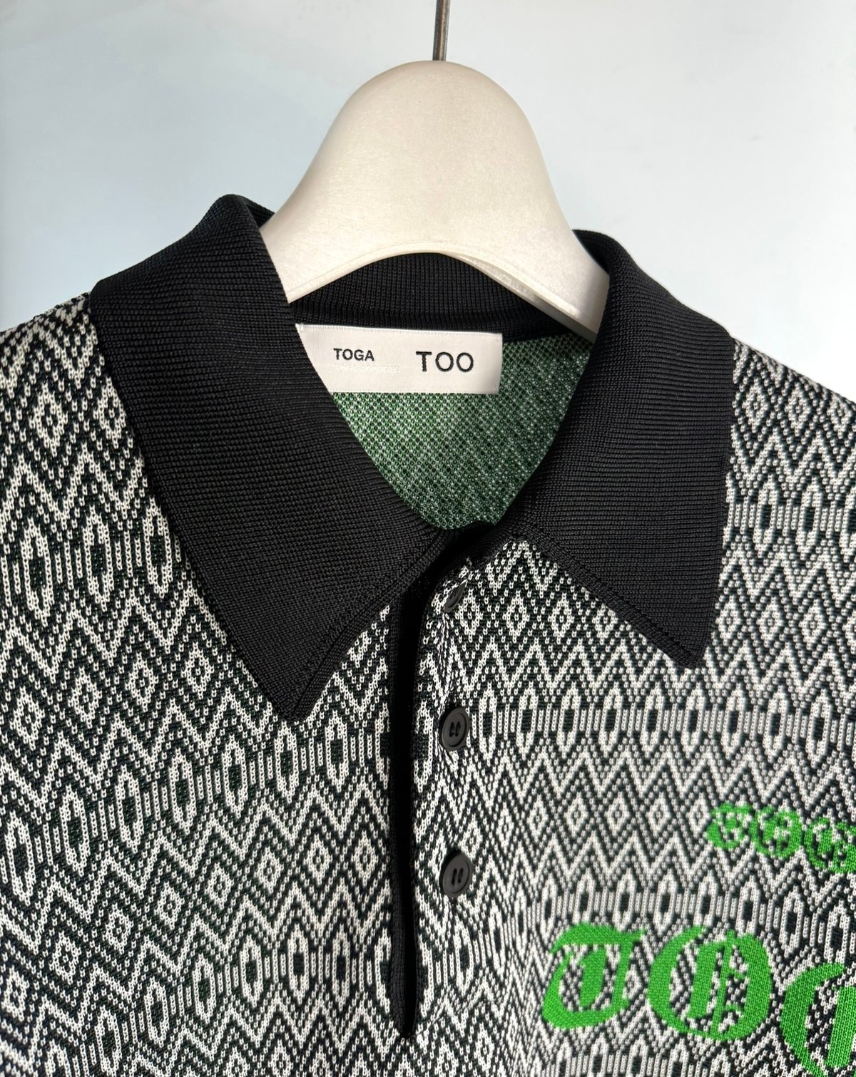 TOGA TOO / LOGO KNIT POLO SHIRT | glitter ONL TOGA TOO / LOGO KNIT POLO SHIRT | glitter ONL