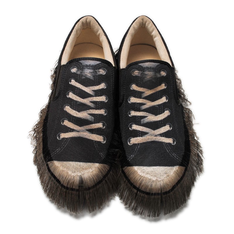 DOUBLET/ PHOTO PRINTED FRINGE EMBROIDERY SNEAKE 