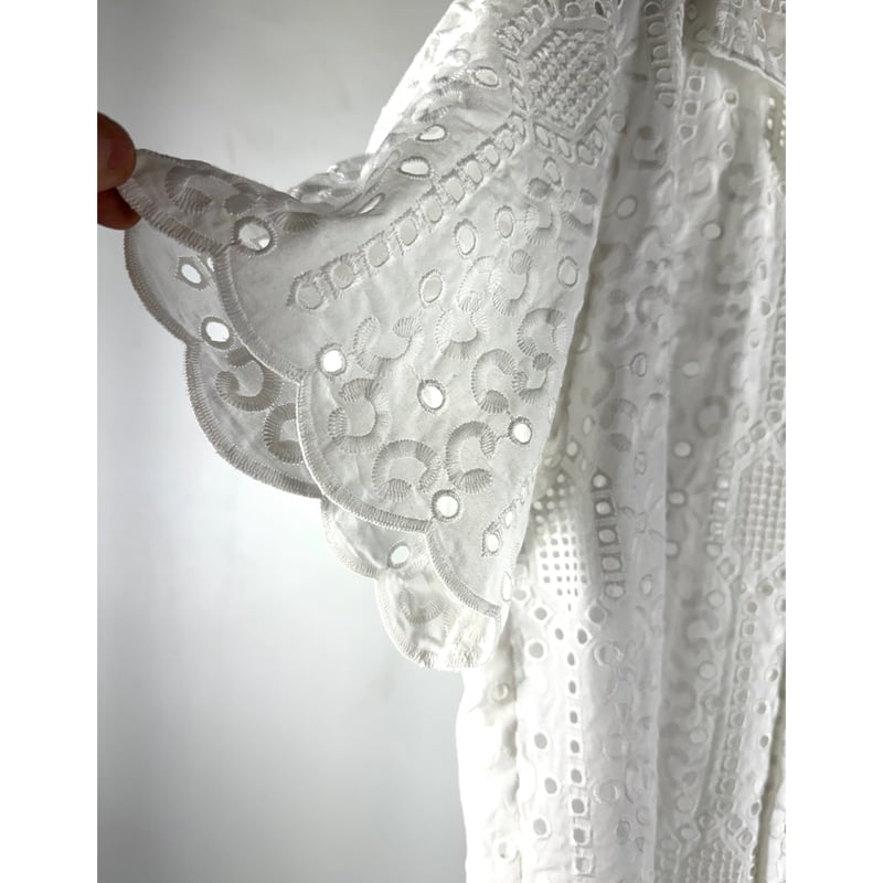 TOGA virilis /LACE S/S SHIRT | glitter ONLIN