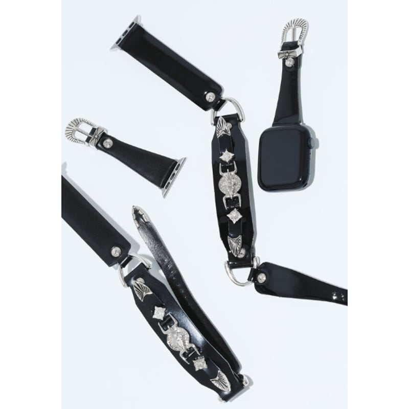 先行予約) TOGA TOO /Leather watch belt | glitter