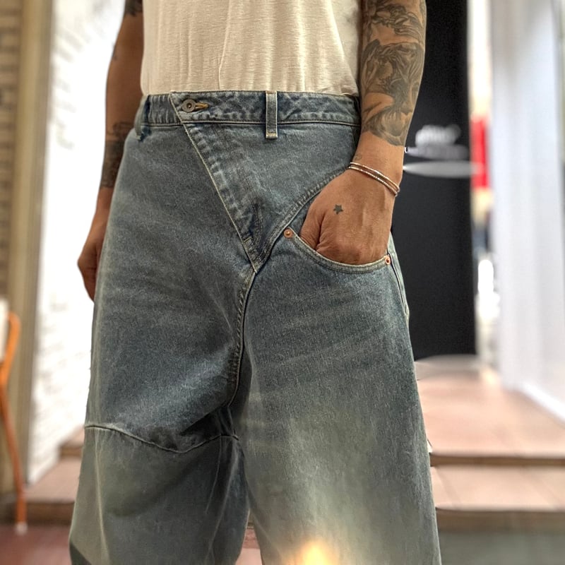 DOUBLET /DISTORTED CUTTING DENIM PANTS | glitt