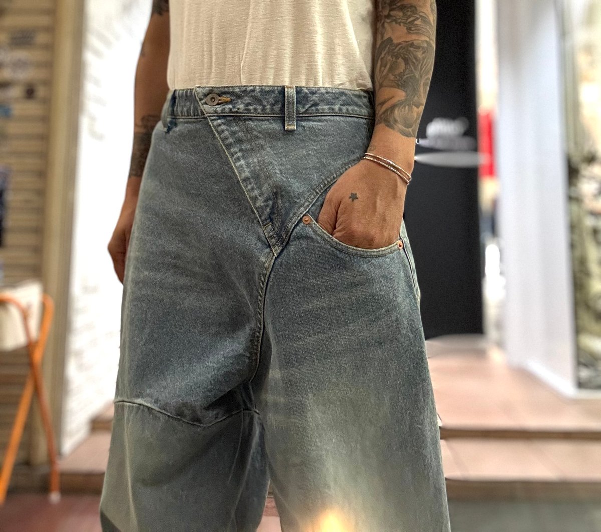 パンツ doublet DISTORTED CUTTING DENIM PANTS doublet】DISTORTED CUTTING DENIM PANTS - Amanojak.