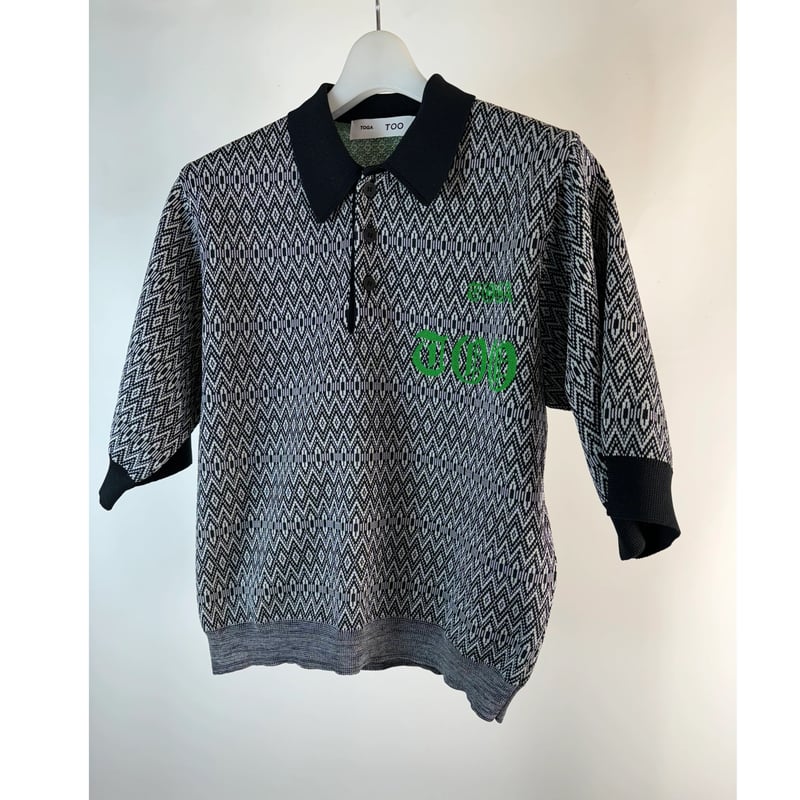 TOGA TOO / LOGO KNIT POLO SHIRT | glitter ONL TOGA TOO / LOGO KNIT POLO SHIRT | glitter ONL