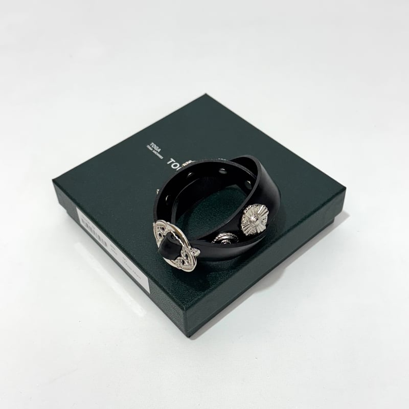 TOGA TOO /Double Leather Bangle | glitter ONL