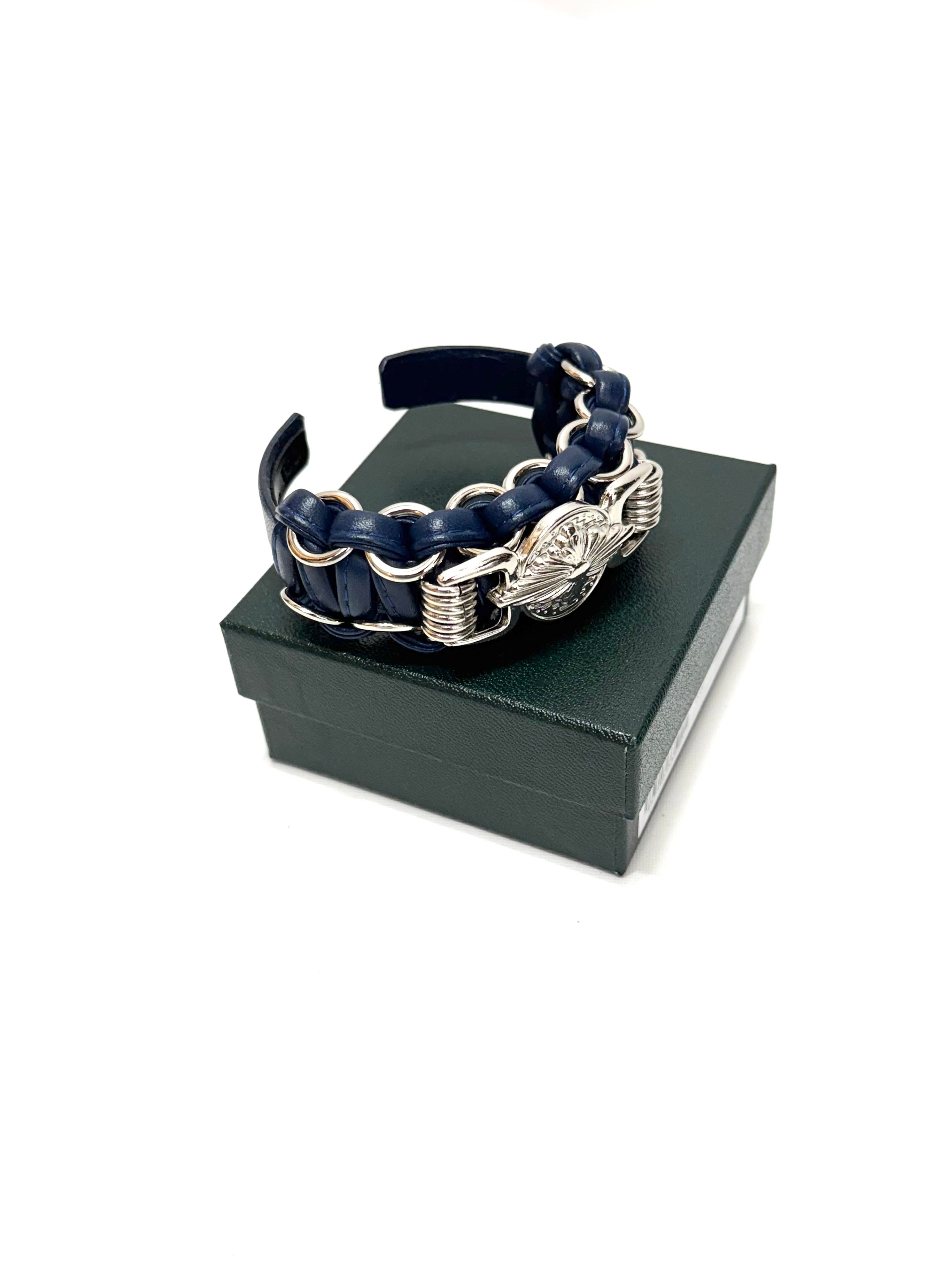 TOGA TOO / Leather Braid Bangle | glitter ONL