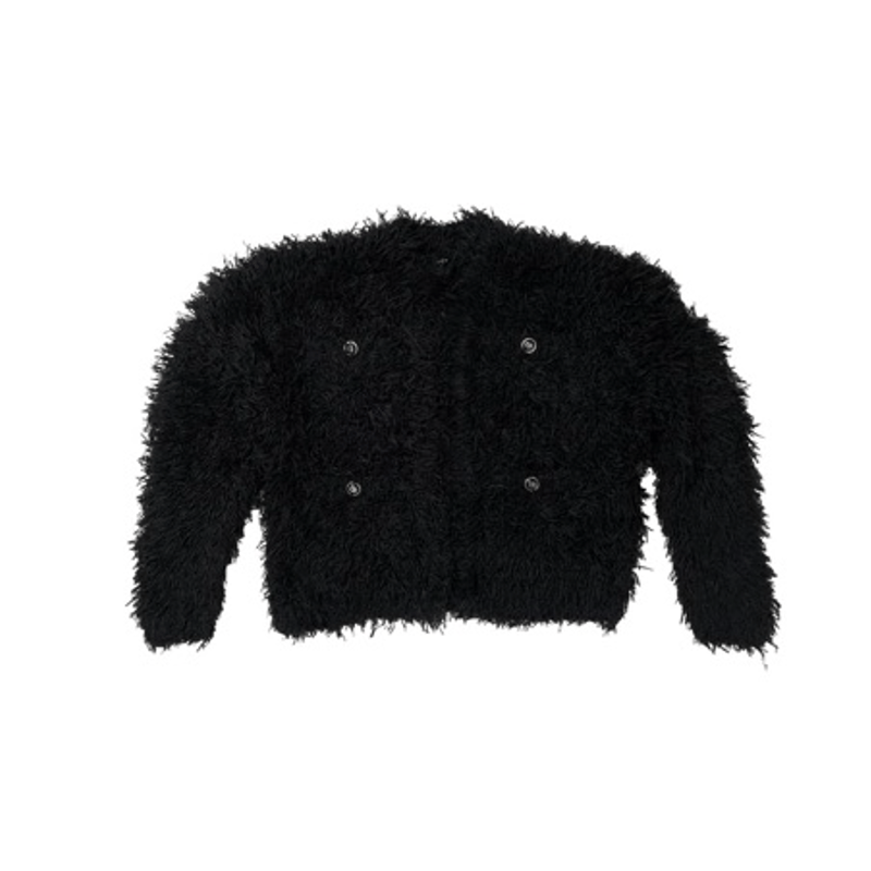 DOUBLET / STRAW TWEED KNIT CARDIGAN | glitter