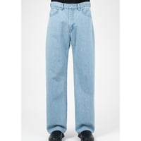 LADMUSICIAN /11.5oz BLEACH DENIM STRAIGHT PANTS