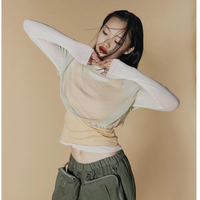 G.V.G.V. / SHEER H/S TOP | glitter ONLINE STORE