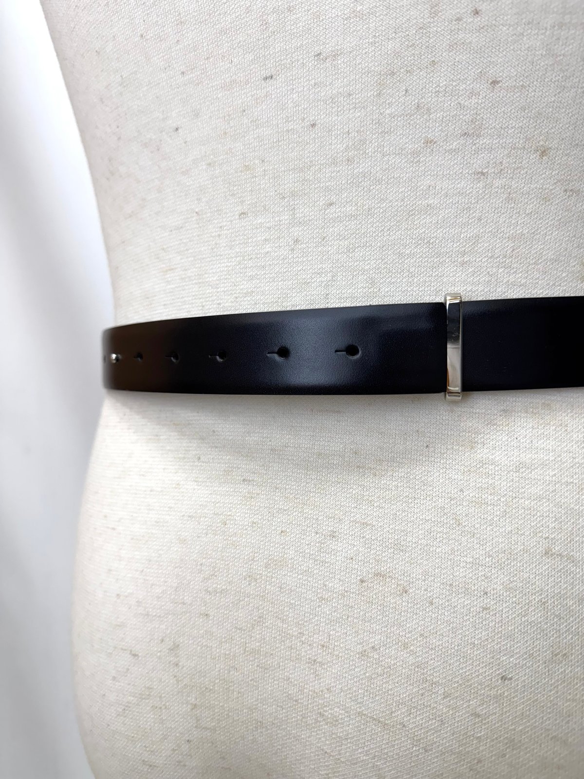 TOGA TOO / Double buckle wide belt | glitter