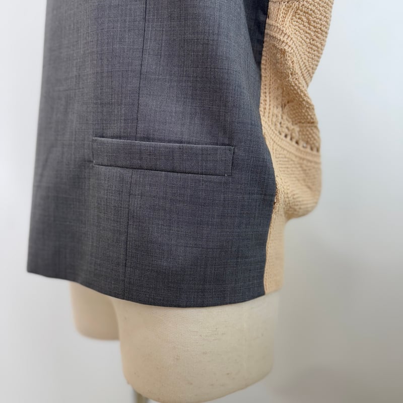 TOGA virilis/ Polyester wool vest | glitter ON