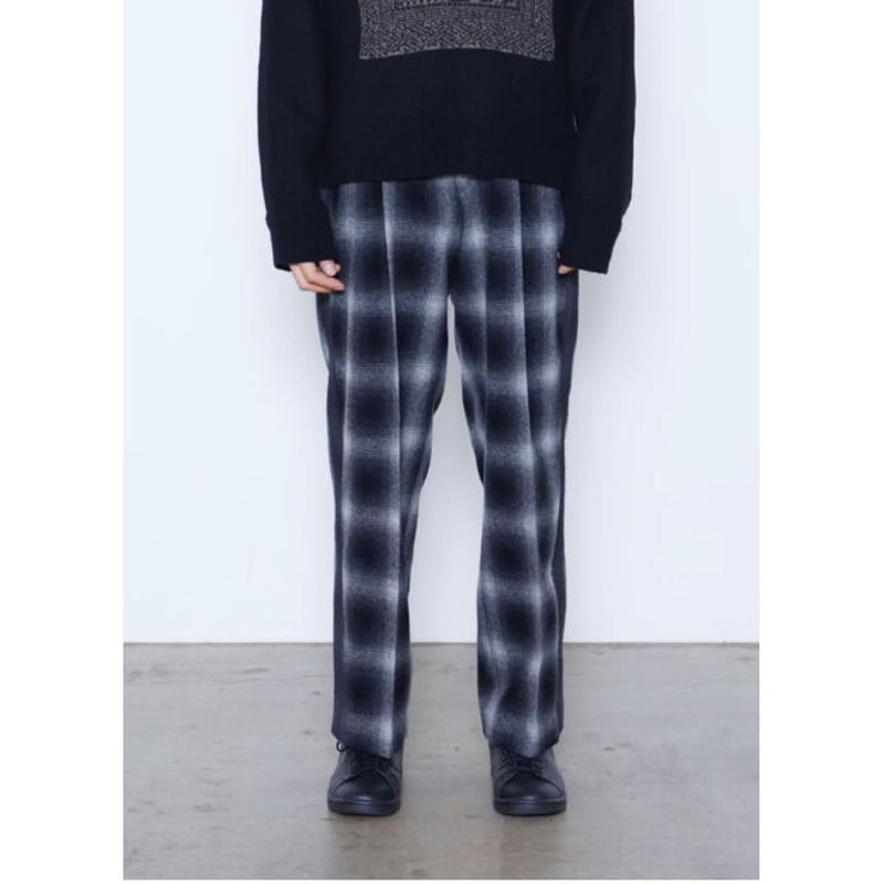 soe / Ombre Check Painted Line Trousers | glitt...