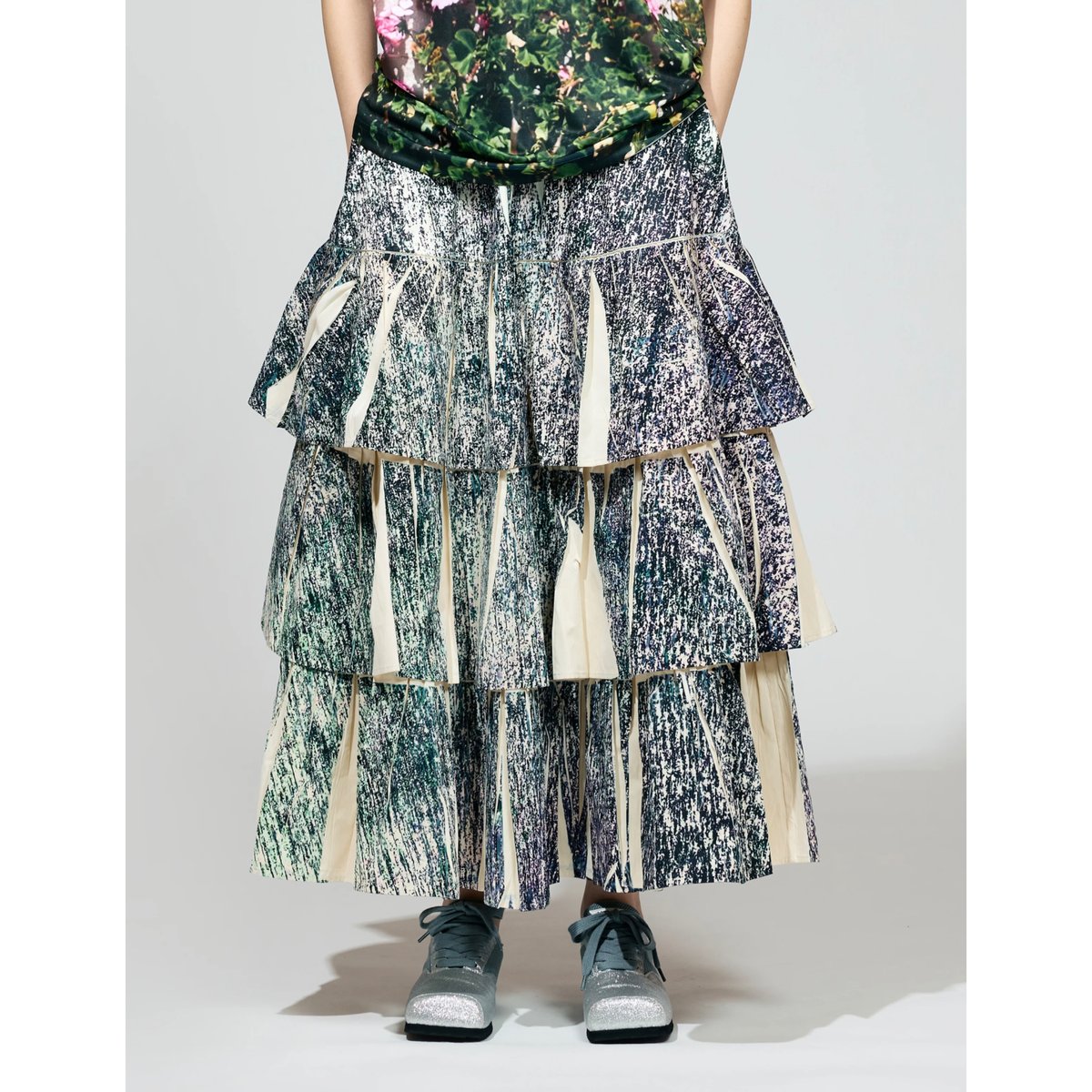 NONTOKYO / DIRECT PRINT RIB GATHER LONG SKIRT | NONTOKYO / DIRECT PRINT RIB GATHER LONG SKIRT |