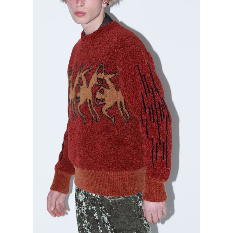 TOGA virilis /Jaquard knit pullover | glitter