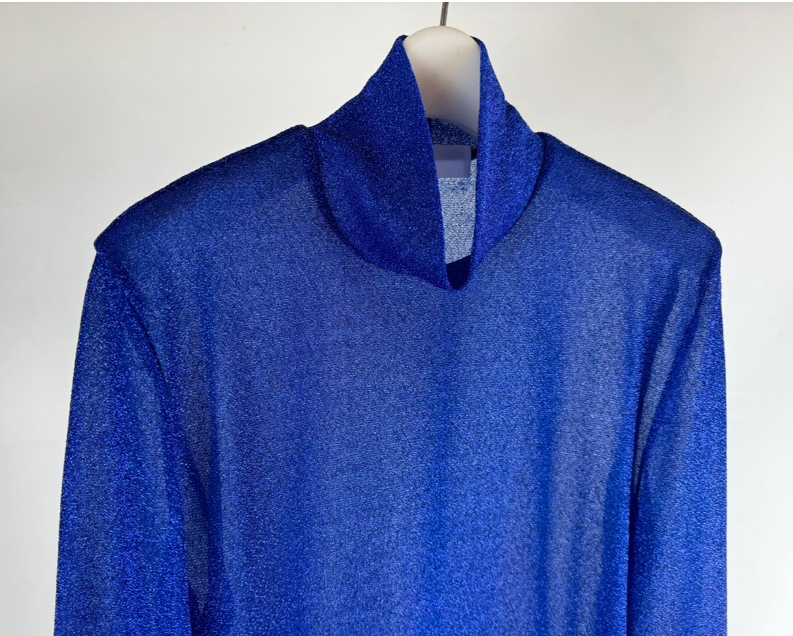 TOGA UNISEX / SPARKLE JERSEY HIGH NECK | glit