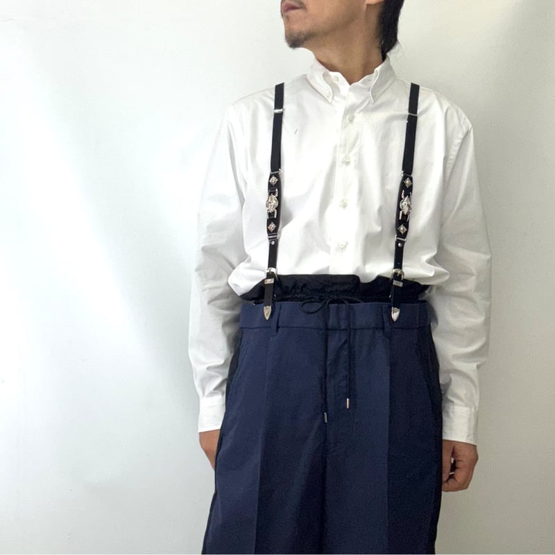 TOGA TOO / Metal leather suspenders | glitter