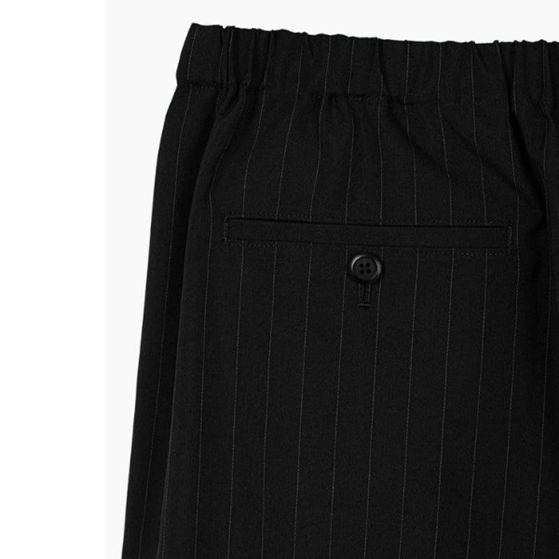 LADMUSICIAN / T/W POPLIN PINSTRIPE CROPPED HAKA