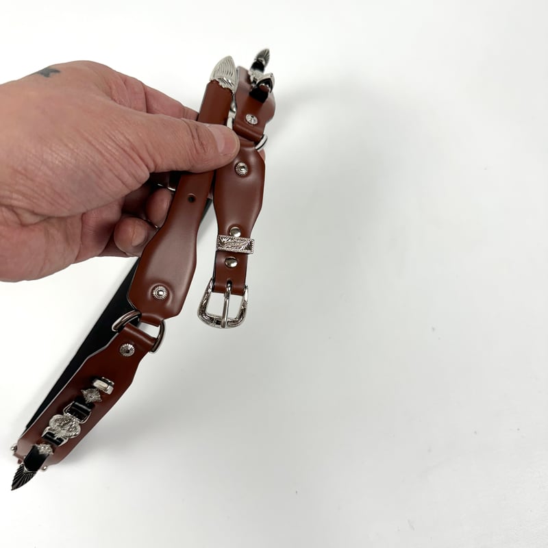 TOGA TOO / METAL LEATHER NARROW BELT | glitter TOGA TOO / METAL LEATHER NARROW BELT | glitter