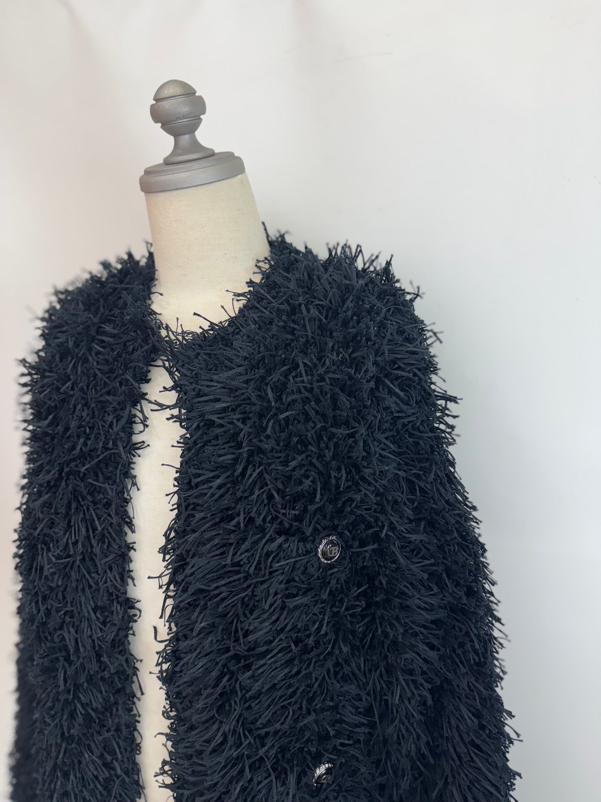 DOUBLET / STRAW TWEED KNIT CARDIGAN | glitter