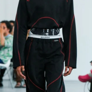 DOUBLET /BOXER PANTS-OPEN FRONT | glitter ONL