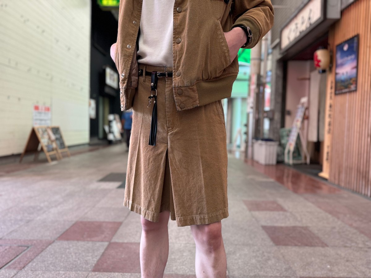 TOGA TOO/ Flocky denim short pants | glitter O TOGA TOO/ Flocky denim short pants | glitter O