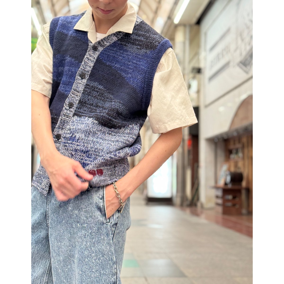 TOGA TOO / Jacquard knit vest | glitter ONLIN TOGA TOO / Jacquard knit vest | glitter ONLIN