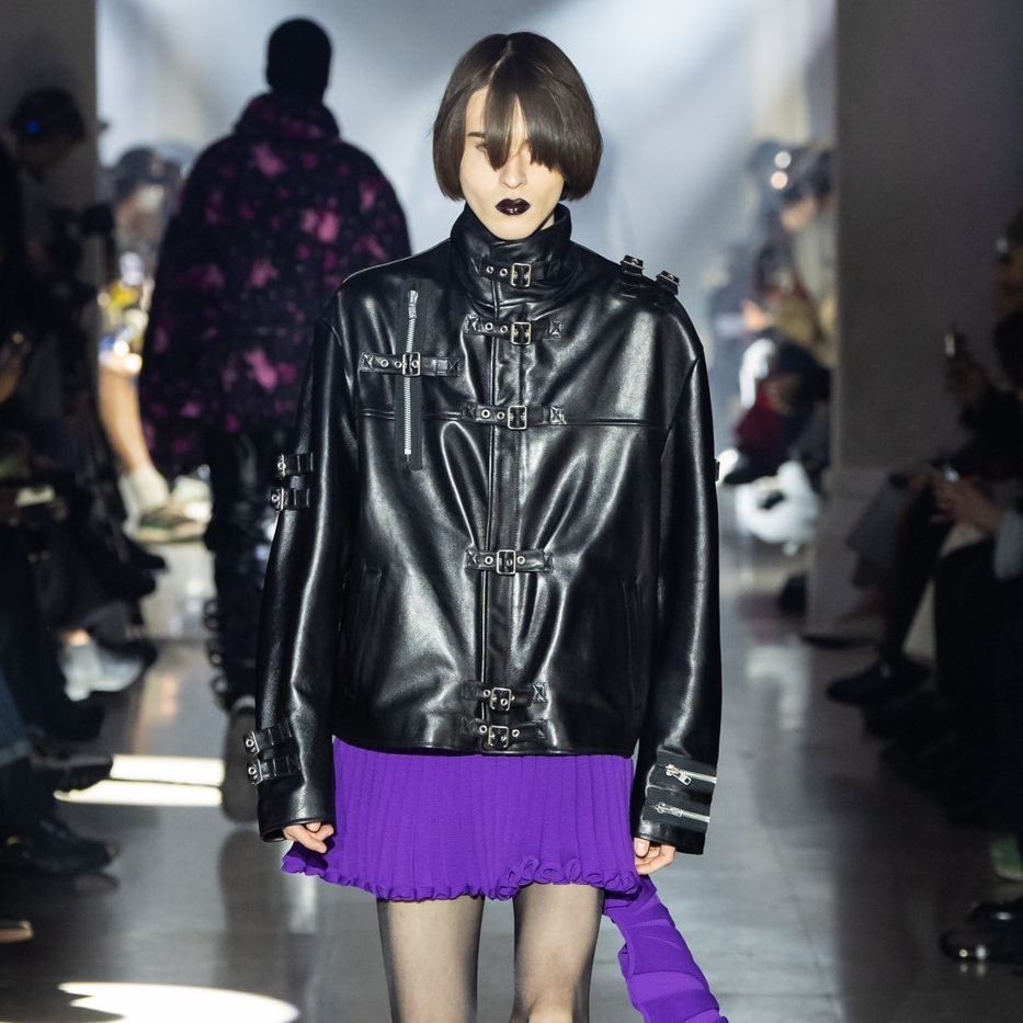 DOUBLET /BUCKLE OVERLOAD LEATHER JACKET | glitt