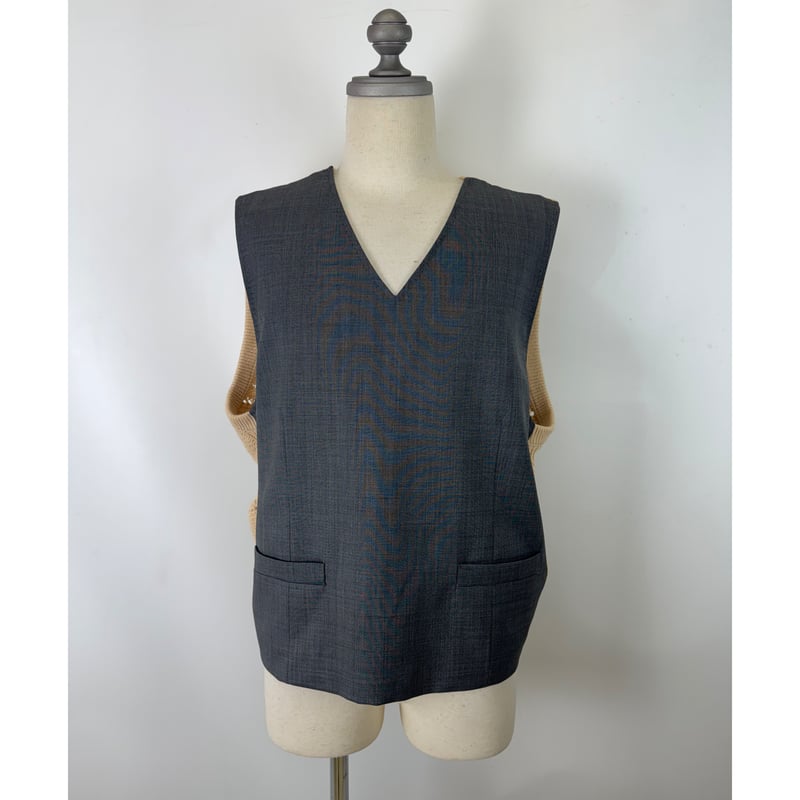 TOGA virilis/ Polyester wool vest | glitter ON