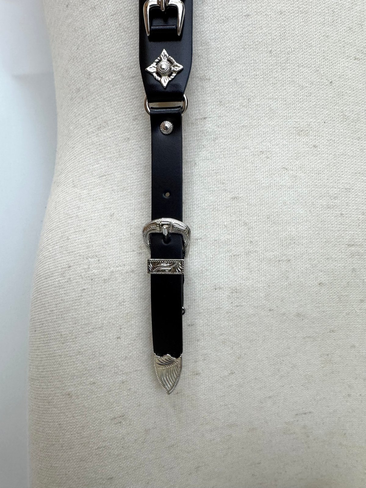 TOGA TOO / Metal leather suspenders | glitter