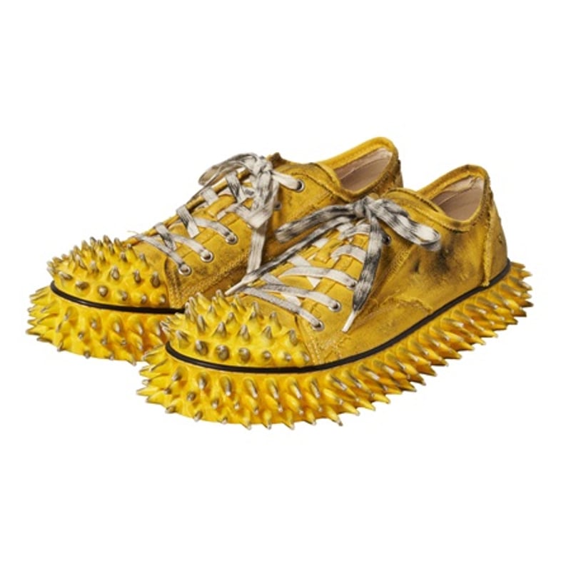 DOUBLET / DIRTY SPIKE CANVAS SNEAKER | glitter