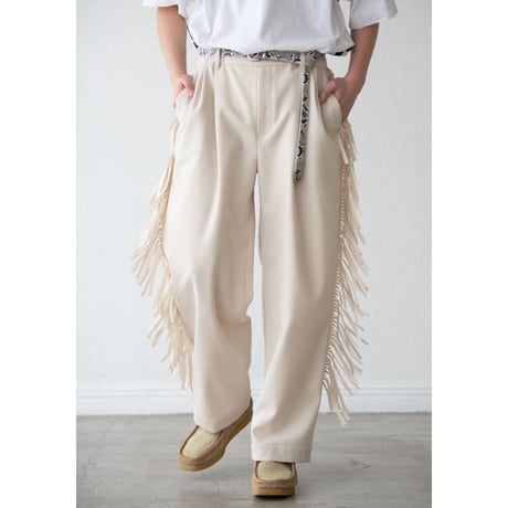 DISCOVERED　/ FRINGE FLANO SLACKS PANTS