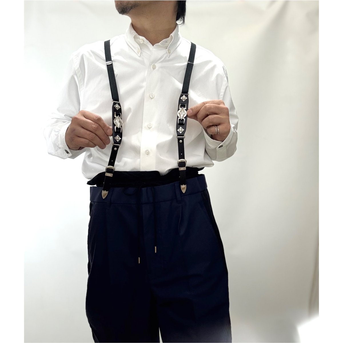 トーガ サスペンダー TOGA VIRILIS(トーガ ビリリース)のMetal leather suspendersの通販