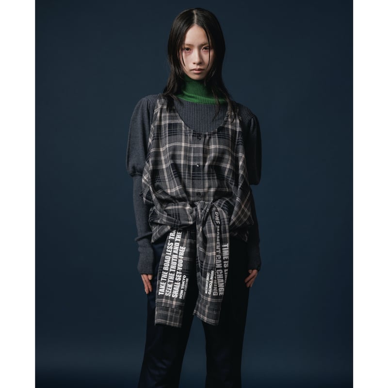 NONTOKYO 2WAY FLANNEL CHECK SHIRT glitter