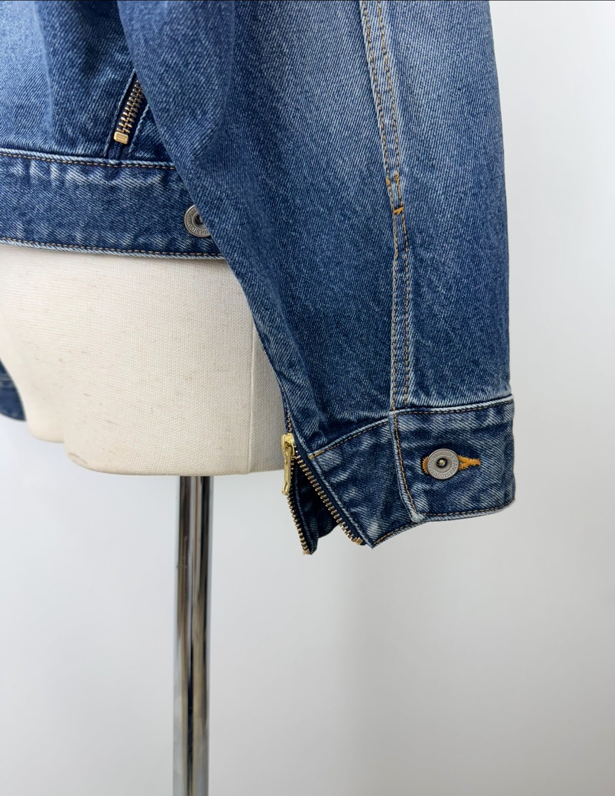 DOUBLET /FILLETED ZIP DENIM JACKET | glitter O
