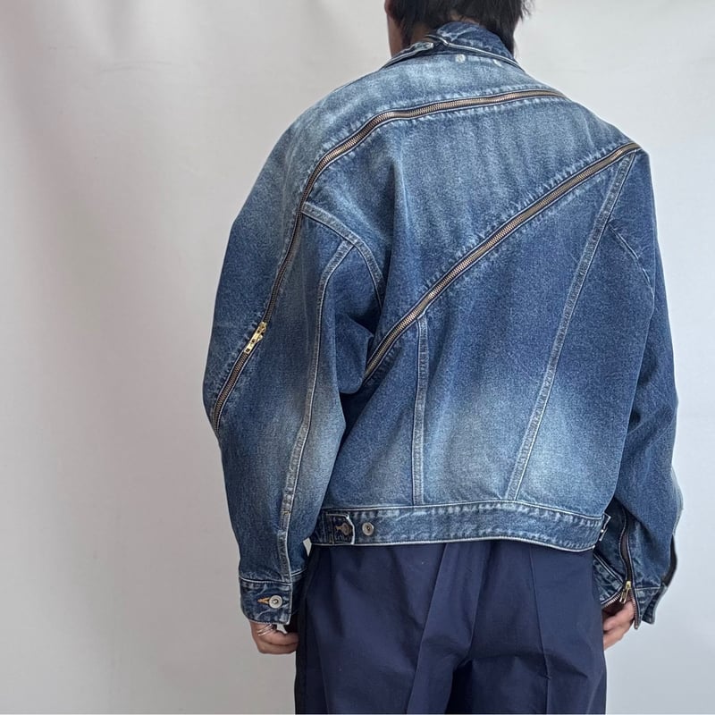 ジャケット・アウター doublet. Denim Jacket FILLETED ZIP DENIM JACKET 6S