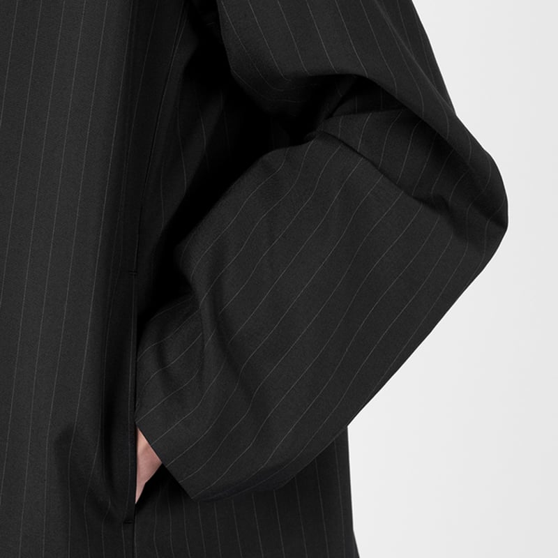 LADMUSICIAN / T/W POPLIN PINSTRIPE UNCONSTRUCTE