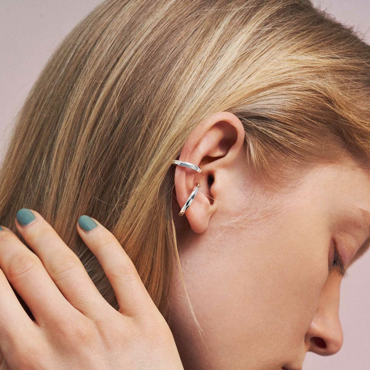 GARNI / Crockery Hoop Earcuff - M | glitter ON