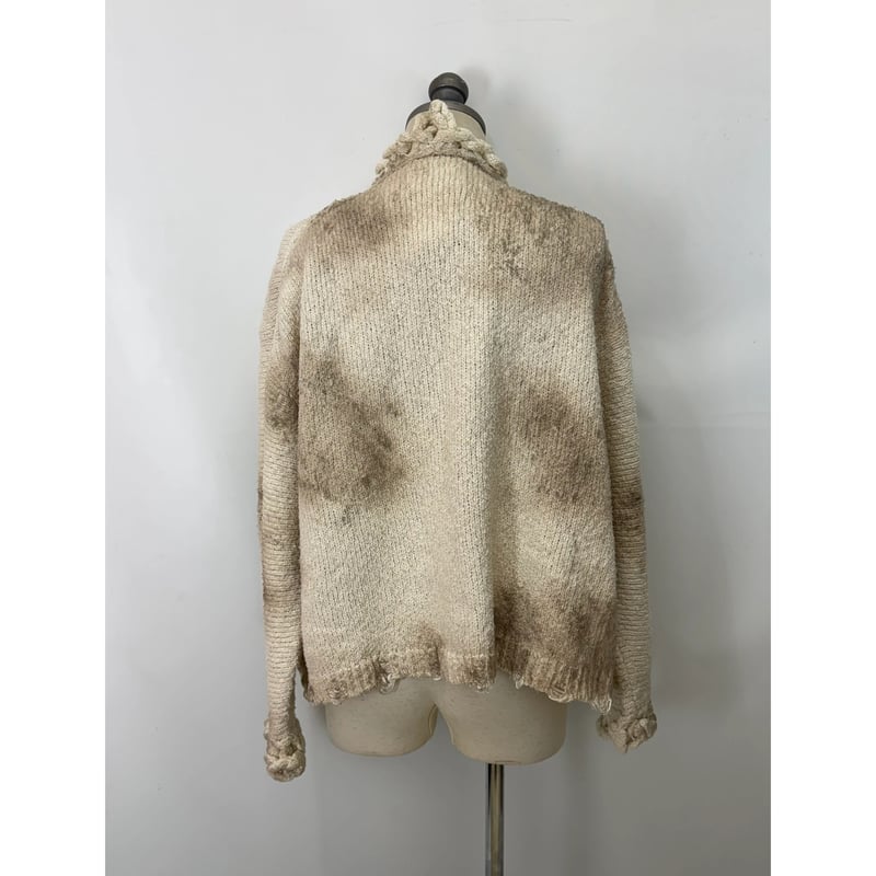 DOUBLET / CHAINED SLASH KNIT CARDIGAN | glitter