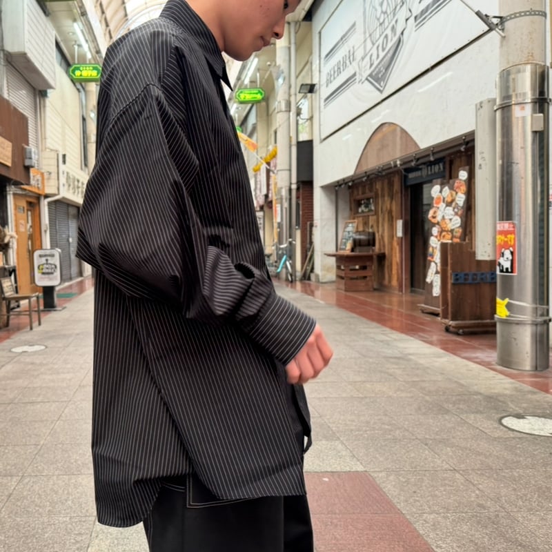 メンズウェア CLASSIC STRIPE BB SHIRT BLACK Men'S Striped Short Sleeve Shirts Classic Business Casual